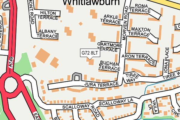 G72 8LT map - OS OpenMap – Local (Ordnance Survey) G72 8LT map - OS OpenMap – Local (Ordnance Survey)