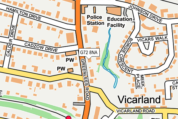 G72 8NA map - OS OpenMap – Local (Ordnance Survey)