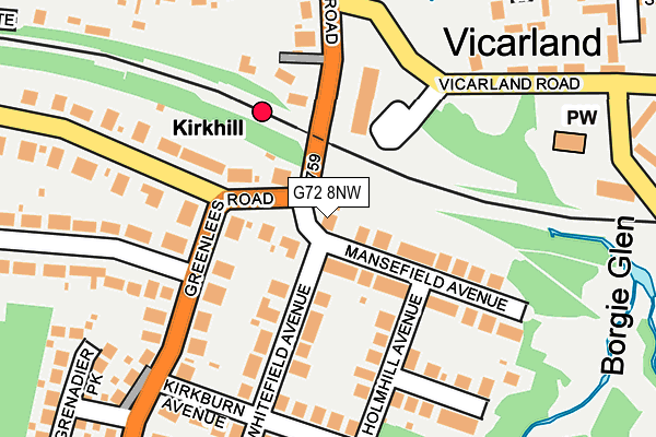 G72 8NW map - OS OpenMap – Local (Ordnance Survey) G72 8NW map - OS OpenMap – Local (Ordnance Survey)