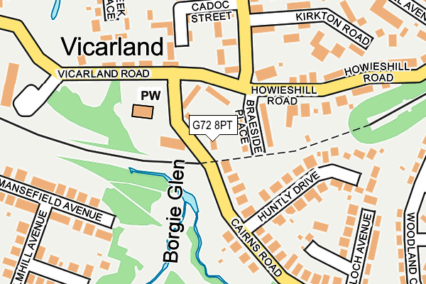 G72 8PT map - OS OpenMap – Local (Ordnance Survey) G72 8PT map - OS OpenMap – Local (Ordnance Survey)