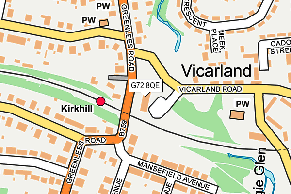 G72 8QE map - OS OpenMap – Local (Ordnance Survey) G72 8QE map - OS OpenMap – Local (Ordnance Survey)