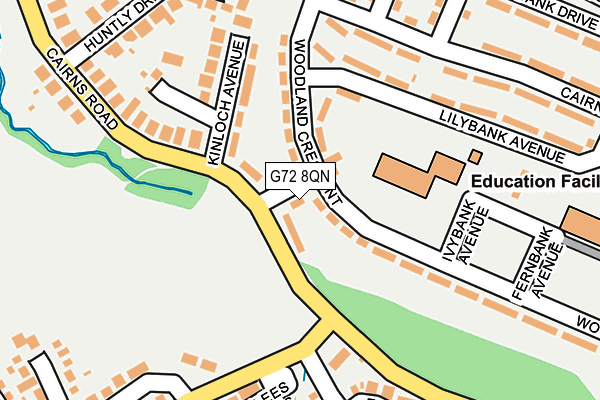 G72 8QN map - OS OpenMap – Local (Ordnance Survey) G72 8QN map - OS OpenMap – Local (Ordnance Survey)