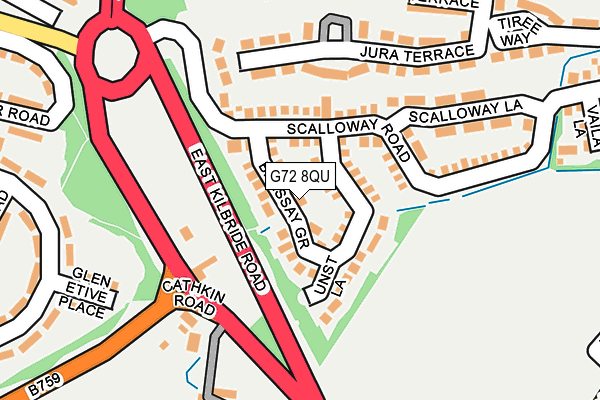 G72 8QU map - OS OpenMap – Local (Ordnance Survey) G72 8QU map - OS OpenMap – Local (Ordnance Survey)