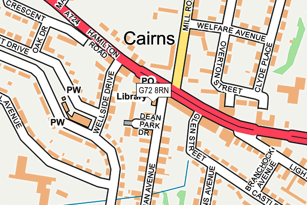 G72 8RN map - OS OpenMap – Local (Ordnance Survey) G72 8RN map - OS OpenMap – Local (Ordnance Survey)