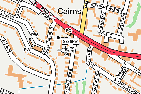 G72 8RW map - OS OpenMap – Local (Ordnance Survey) G72 8RW map - OS OpenMap – Local (Ordnance Survey)