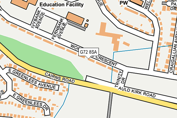 G72 8SA map - OS OpenMap – Local (Ordnance Survey) G72 8SA map - OS OpenMap – Local (Ordnance Survey)