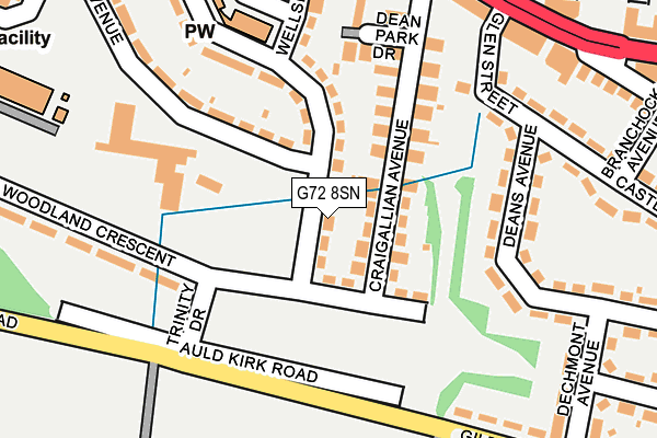 G72 8SN map - OS OpenMap – Local (Ordnance Survey) G72 8SN map - OS OpenMap – Local (Ordnance Survey)