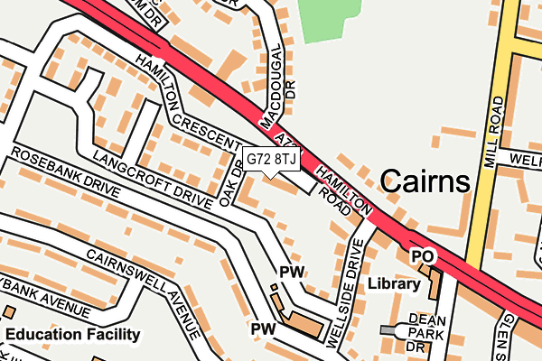 G72 8TJ map - OS OpenMap – Local (Ordnance Survey) G72 8TJ map - OS OpenMap – Local (Ordnance Survey)
