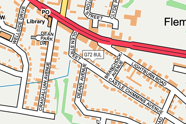 G72 8UL map - OS OpenMap – Local (Ordnance Survey) G72 8UL map - OS OpenMap – Local (Ordnance Survey)