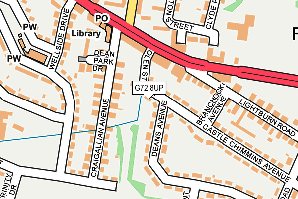 G72 8UP map - OS OpenMap – Local (Ordnance Survey) G72 8UP map - OS OpenMap – Local (Ordnance Survey)