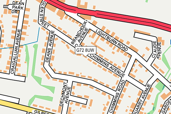 G72 8UW map - OS OpenMap – Local (Ordnance Survey) G72 8UW map - OS OpenMap – Local (Ordnance Survey)
