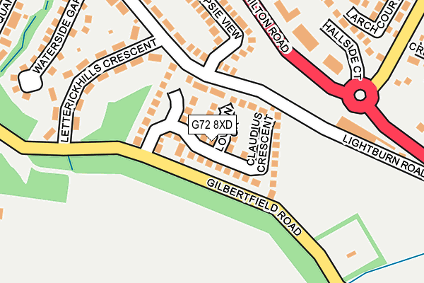 G72 8XD map - OS OpenMap – Local (Ordnance Survey) G72 8XD map - OS OpenMap – Local (Ordnance Survey)