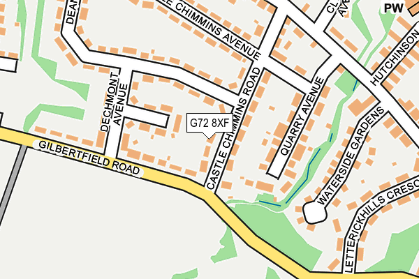 G72 8XF map - OS OpenMap – Local (Ordnance Survey) G72 8XF map - OS OpenMap – Local (Ordnance Survey)
