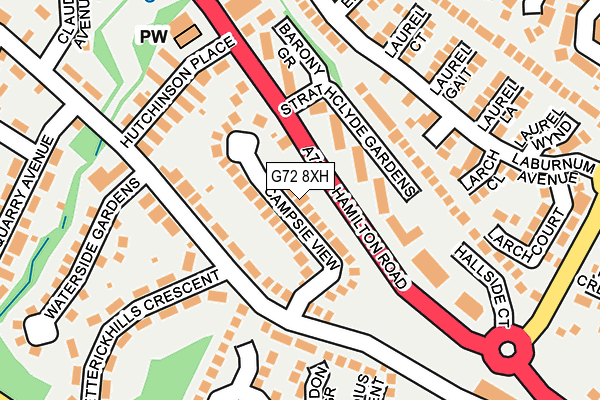G72 8XH map - OS OpenMap – Local (Ordnance Survey) G72 8XH map - OS OpenMap – Local (Ordnance Survey)