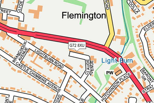 G72 8XU map - OS OpenMap – Local (Ordnance Survey)