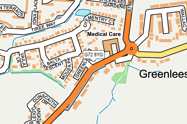 G72 8YG map - OS OpenMap – Local (Ordnance Survey) G72 8YG map - OS OpenMap – Local (Ordnance Survey)