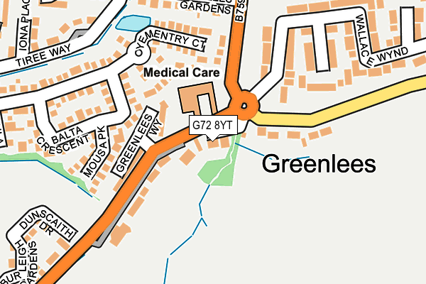 G72 8YT map - OS OpenMap – Local (Ordnance Survey) G72 8YT map - OS OpenMap – Local (Ordnance Survey)