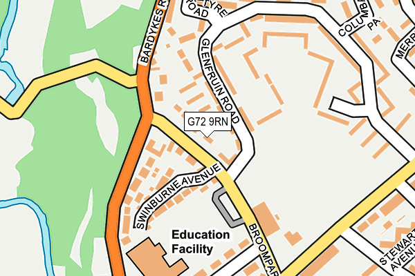 G72 9RN map - OS OpenMap – Local (Ordnance Survey) G72 9RN map - OS OpenMap – Local (Ordnance Survey)