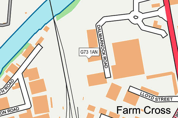 G73 1AN map - OS OpenMap – Local (Ordnance Survey)