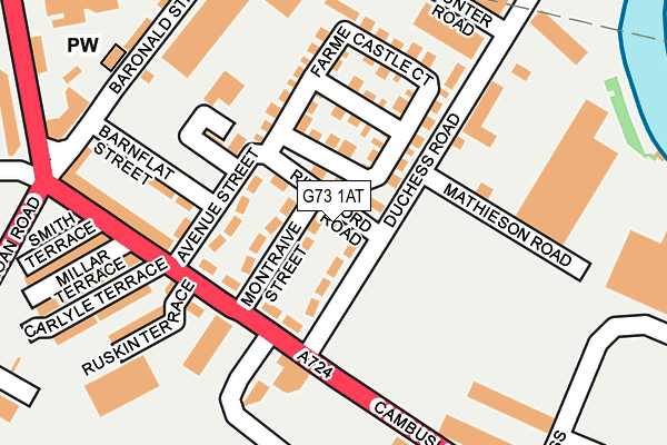 G73 1AT map - OS OpenMap – Local (Ordnance Survey) G73 1AT map - OS OpenMap – Local (Ordnance Survey)
