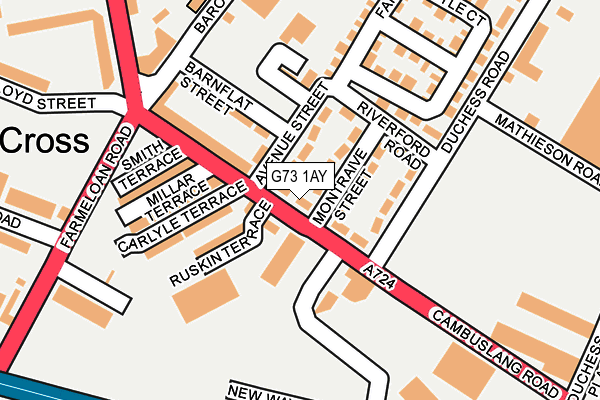 G73 1AY map - OS OpenMap – Local (Ordnance Survey) G73 1AY map - OS OpenMap – Local (Ordnance Survey)