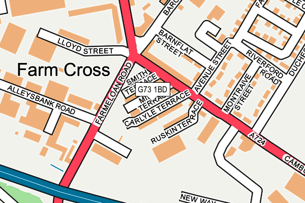 G73 1BD map - OS OpenMap – Local (Ordnance Survey)