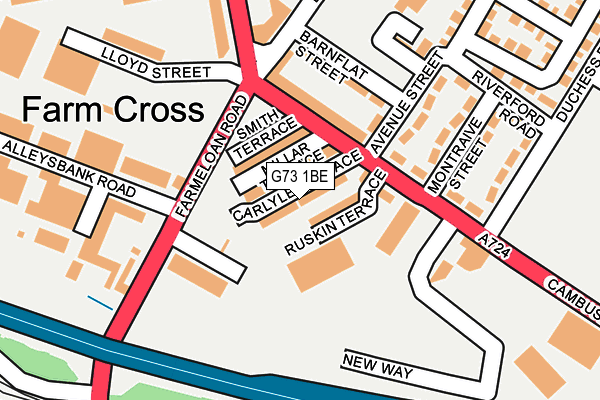 G73 1BE map - OS OpenMap – Local (Ordnance Survey) G73 1BE map - OS OpenMap – Local (Ordnance Survey)