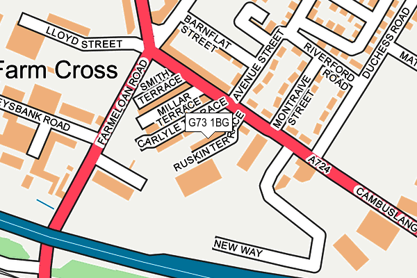G73 1BG map - OS OpenMap – Local (Ordnance Survey) G73 1BG map - OS OpenMap – Local (Ordnance Survey)