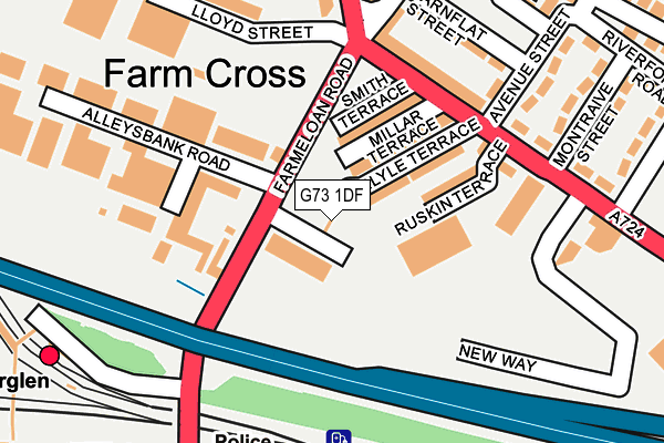 G73 1DF map - OS OpenMap – Local (Ordnance Survey) G73 1DF map - OS OpenMap – Local (Ordnance Survey)