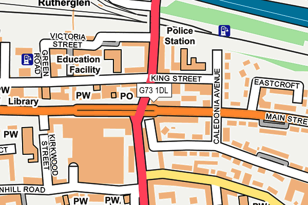 G73 1DL map - OS OpenMap – Local (Ordnance Survey) G73 1DL map - OS OpenMap – Local (Ordnance Survey)