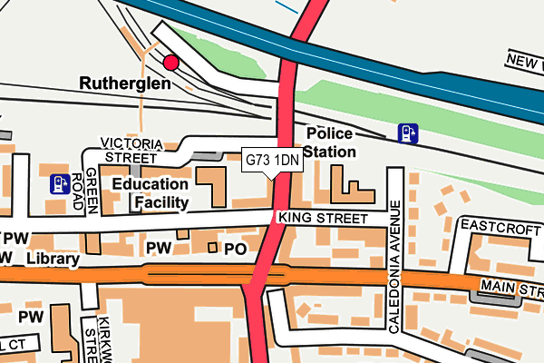 G73 1DN map - OS OpenMap – Local (Ordnance Survey) G73 1DN map - OS OpenMap – Local (Ordnance Survey)