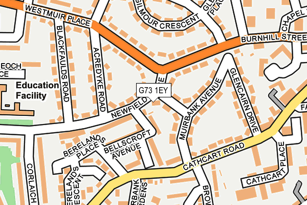 G73 1EY map - OS OpenMap – Local (Ordnance Survey) G73 1EY map - OS OpenMap – Local (Ordnance Survey)