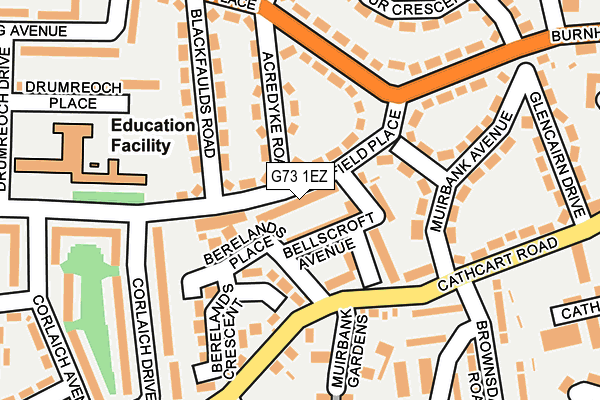 G73 1EZ map - OS OpenMap – Local (Ordnance Survey) G73 1EZ map - OS OpenMap – Local (Ordnance Survey)