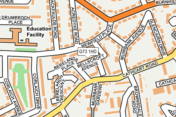 G73 1HD map - OS OpenMap – Local (Ordnance Survey) G73 1HD map - OS OpenMap – Local (Ordnance Survey)