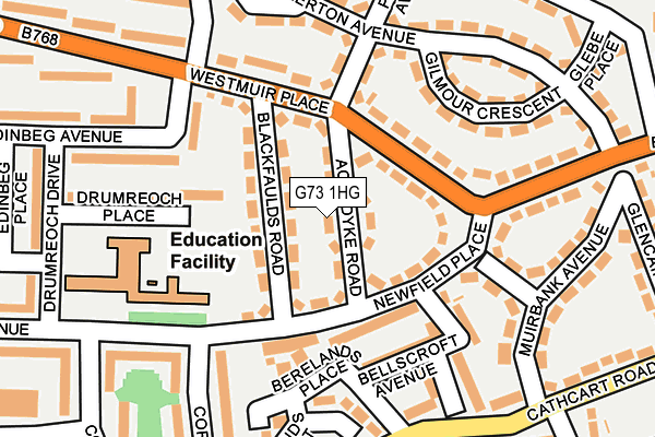 G73 1HG map - OS OpenMap – Local (Ordnance Survey) G73 1HG map - OS OpenMap – Local (Ordnance Survey)