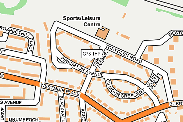 G73 1HP map - OS OpenMap – Local (Ordnance Survey)