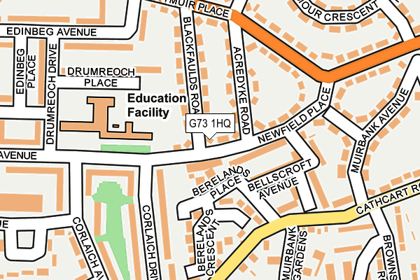 G73 1HQ map - OS OpenMap – Local (Ordnance Survey) G73 1HQ map - OS OpenMap – Local (Ordnance Survey)