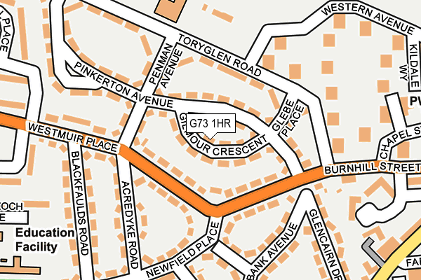 G73 1HR map - OS OpenMap – Local (Ordnance Survey) G73 1HR map - OS OpenMap – Local (Ordnance Survey)