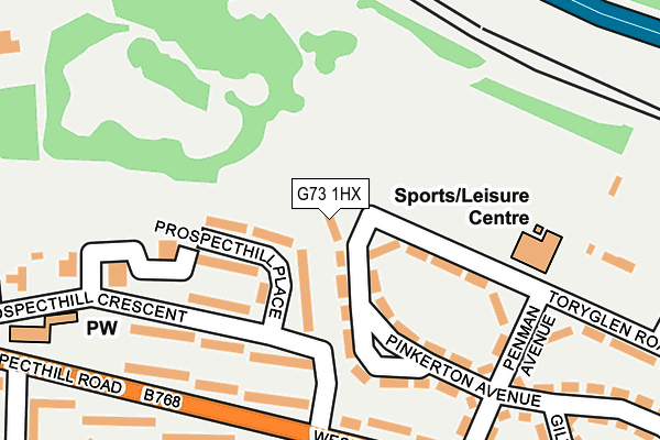 G73 1HX map - OS OpenMap – Local (Ordnance Survey) G73 1HX map - OS OpenMap – Local (Ordnance Survey)