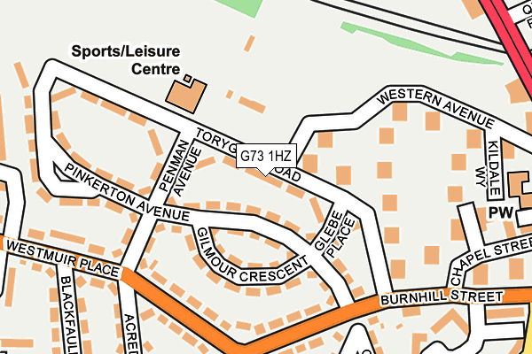 G73 1HZ map - OS OpenMap – Local (Ordnance Survey) G73 1HZ map - OS OpenMap – Local (Ordnance Survey)