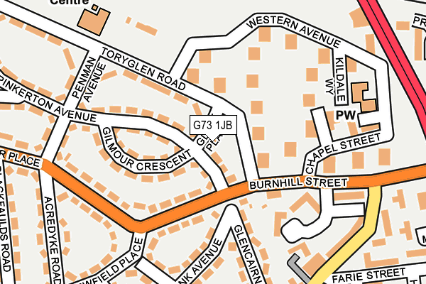 G73 1JB map - OS OpenMap – Local (Ordnance Survey) G73 1JB map - OS OpenMap – Local (Ordnance Survey)