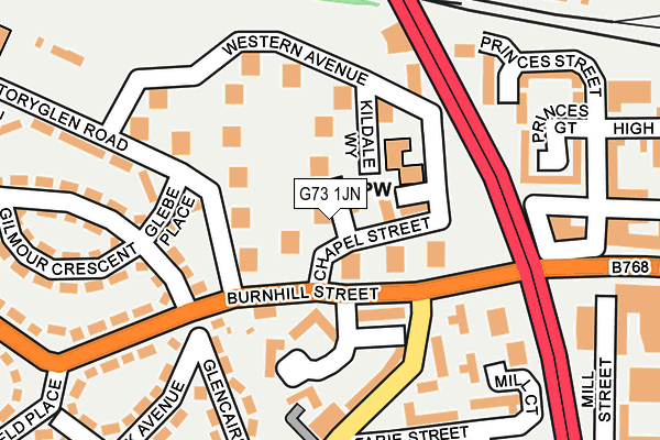 G73 1JN map - OS OpenMap – Local (Ordnance Survey) G73 1JN map - OS OpenMap – Local (Ordnance Survey)