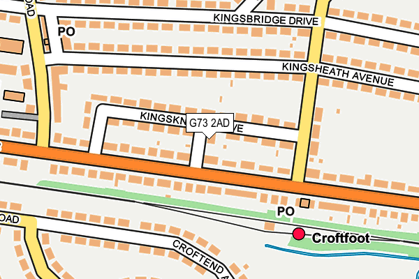 G73 2AD map - OS OpenMap – Local (Ordnance Survey) G73 2AD map - OS OpenMap – Local (Ordnance Survey)