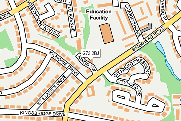 G73 2BJ map - OS OpenMap – Local (Ordnance Survey) G73 2BJ map - OS OpenMap – Local (Ordnance Survey)
