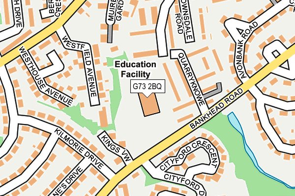 G73 2BQ map - OS OpenMap – Local (Ordnance Survey) G73 2BQ map - OS OpenMap – Local (Ordnance Survey)