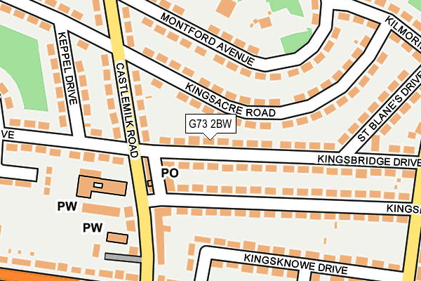 G73 2BW map - OS OpenMap – Local (Ordnance Survey) G73 2BW map - OS OpenMap – Local (Ordnance Survey)
