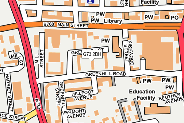 G73 2DH map - OS OpenMap – Local (Ordnance Survey) G73 2DH map - OS OpenMap – Local (Ordnance Survey)