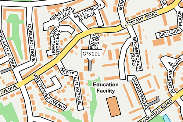 G73 2DL map - OS OpenMap – Local (Ordnance Survey) G73 2DL map - OS OpenMap – Local (Ordnance Survey)