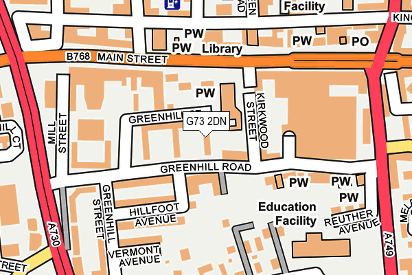 G73 2DN map - OS OpenMap – Local (Ordnance Survey) G73 2DN map - OS OpenMap – Local (Ordnance Survey)