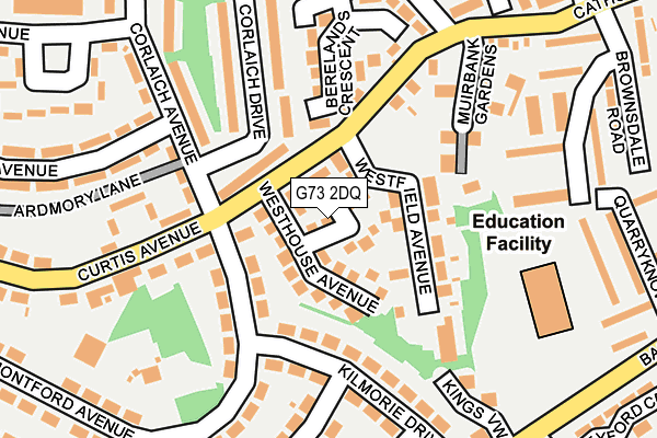 G73 2DQ map - OS OpenMap – Local (Ordnance Survey) G73 2DQ map - OS OpenMap – Local (Ordnance Survey)